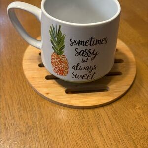 Sometimes Sassy But Always Sweet Pineapple Ceramic Mug - White